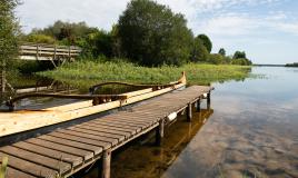 Ponton au lac du camping de Mimizan Lac